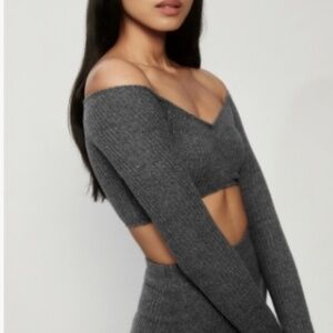 Reformation, Shayne Two Piece, XS, Shadow (gray)